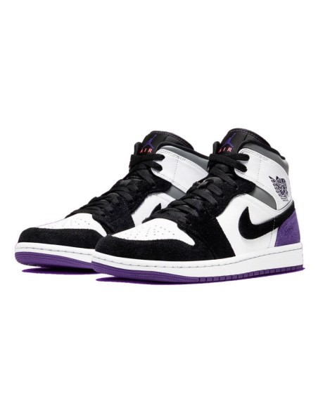 Air Jordan 1 Mid SE Varsity Purple Basketball Shoes 852542105