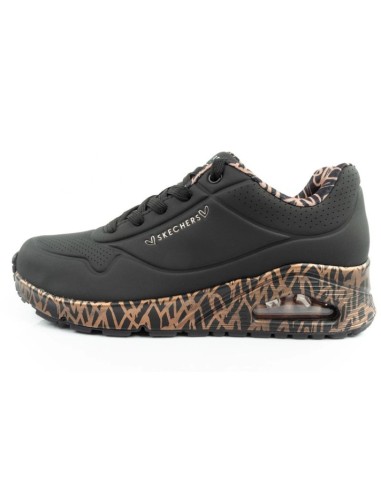 Skechers UnoLoving Love women's sports sneakers fashionable black