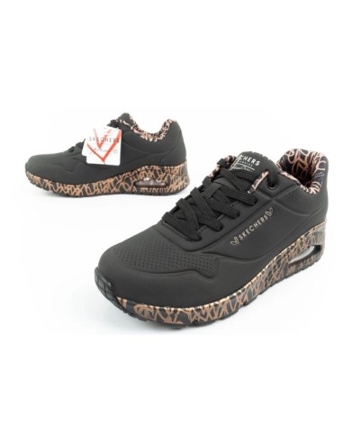 Skechers UnoLoving Love women's sports sneakers fashionable black