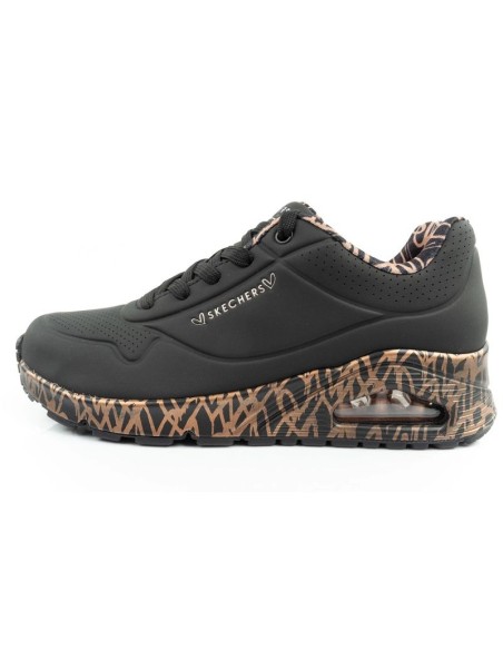 Skechers UnoLoving Love women's sports sneakers fashionable black