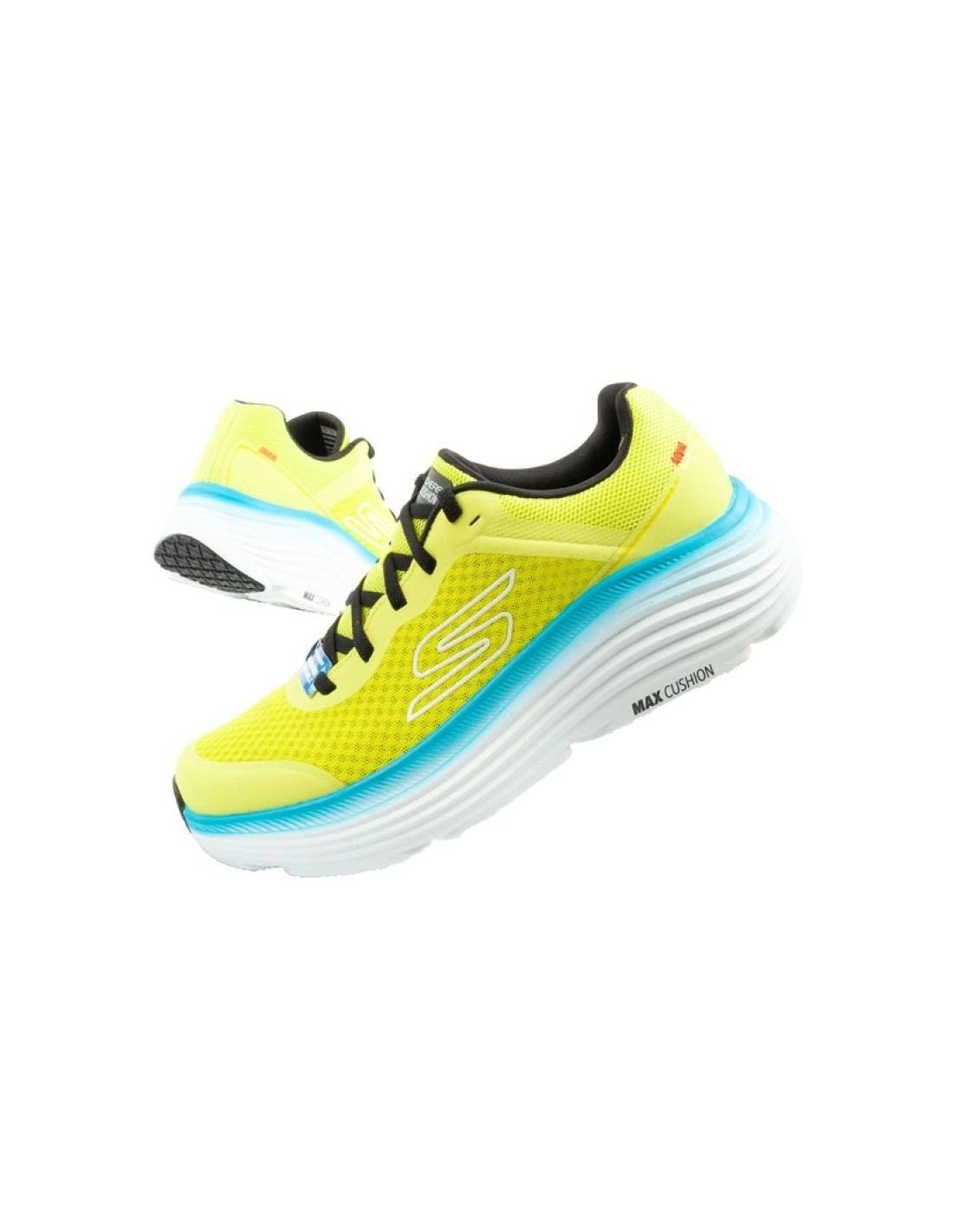 Skechers Max Cushioning Men's Lightweight Lime Running Shoes
