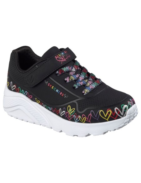 Skechers youth sneakers UNO LITE HEART CRAZE 314091L BKMT