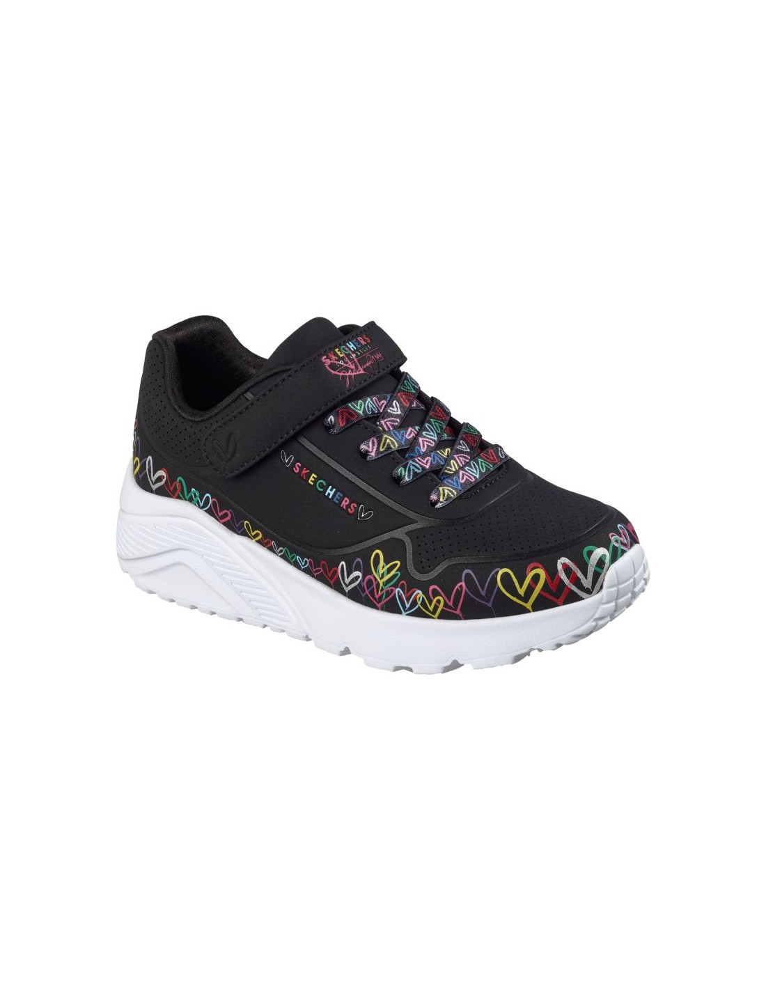 Skechers youth sneakers UNO LITE HEART CRAZE 314091L BKMT