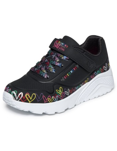 Skechers youth sneakers UNO LITE HEART CRAZE 314091L BKMT