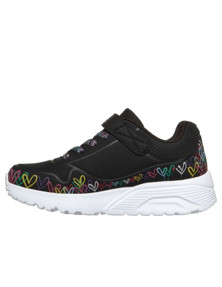 Skechers youth sneakers UNO LITE HEART CRAZE 314091L BKMT