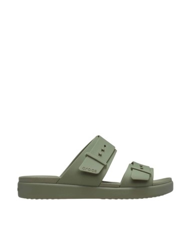 Crocs Brooklyn Buckle Low Women's Slides Green 211215 3BX