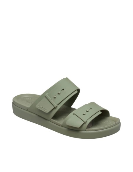 Crocs Brooklyn Buckle Low Women's Slides Green 211215 3BX