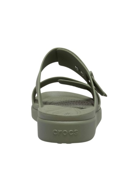 Crocs Brooklyn Buckle Low Women's Slides Green 211215 3BX