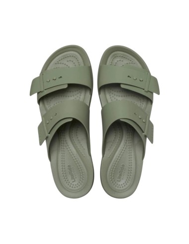 Crocs Brooklyn Buckle Low Women's Slides Green 211215 3BX