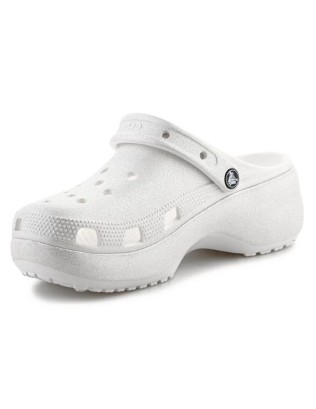Crocs Classic Platform Glitter Clog W 2072410WV Chalk