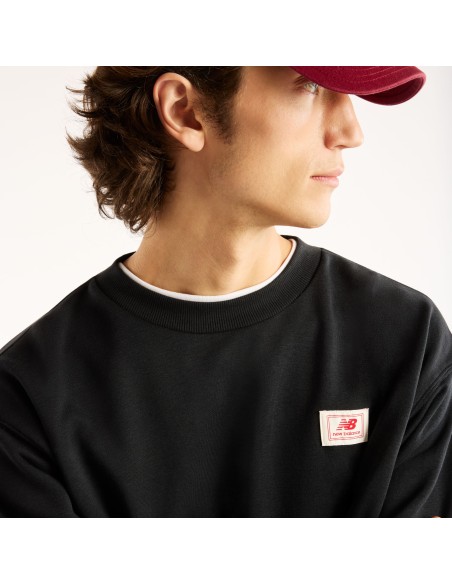 New Balance Woven Label Crew MT6175T5BK
