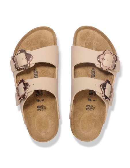 Birkenstock ARIZONA FLOWER BUCKLE KIDS 1030439 SANDCASTLE flipflops standard width
