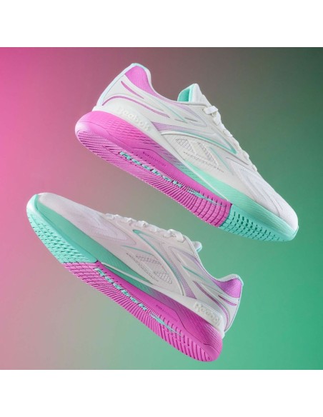 Reebok NANO X5 EDGE CHALKVIRTUAL PINKATOMIC AQUA sneakers 100249420