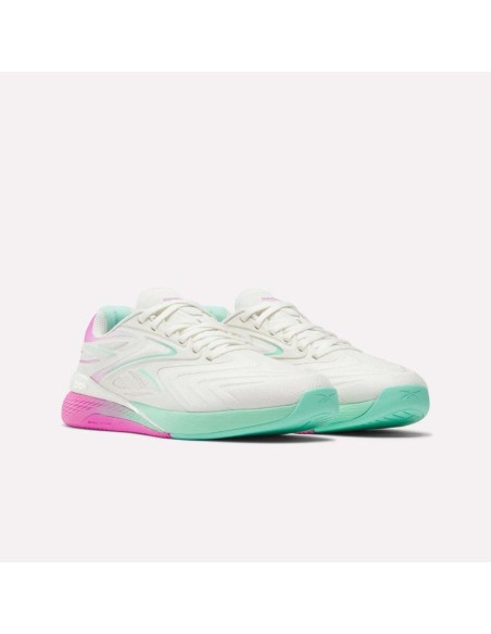 Reebok NANO X5 EDGE CHALKVIRTUAL PINKATOMIC AQUA sneakers 100249420