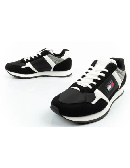 Tommy Hilfiger Men's Tjm Runner Casual Black Sneakers