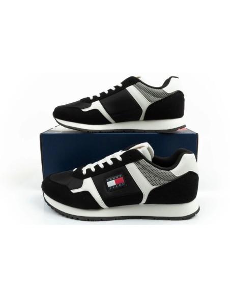 Tommy Hilfiger Men's Tjm Runner Casual Black Sneakers