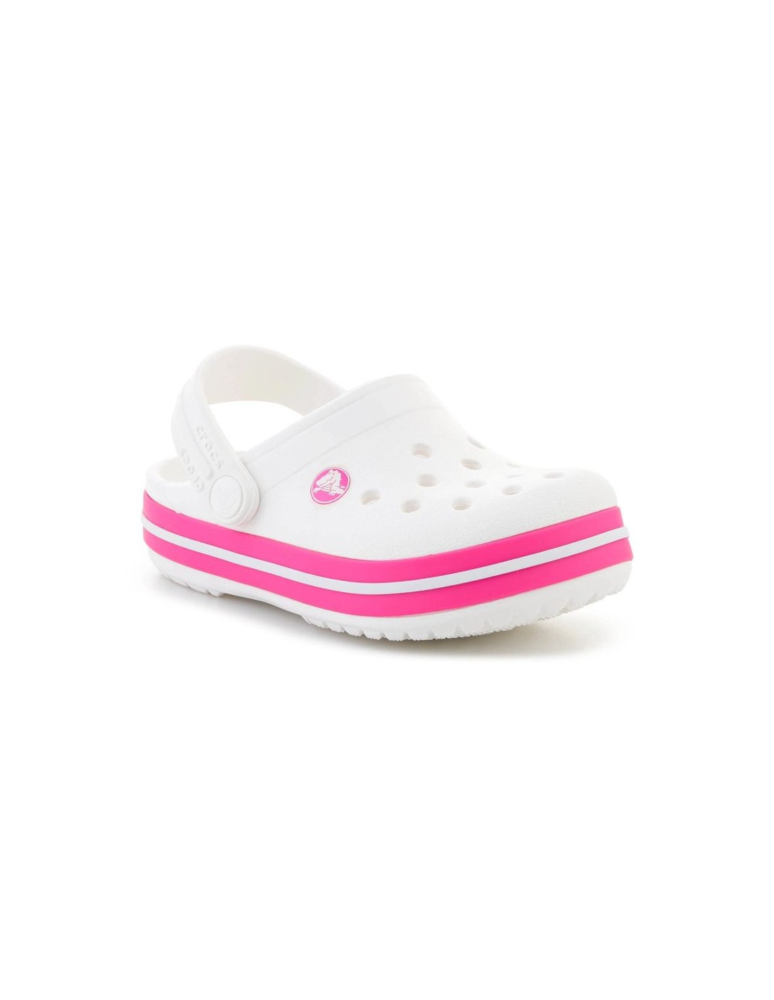 CROCS CROCBAND KIDS CLOG T WHITEPINK CRUSH 2070056WU