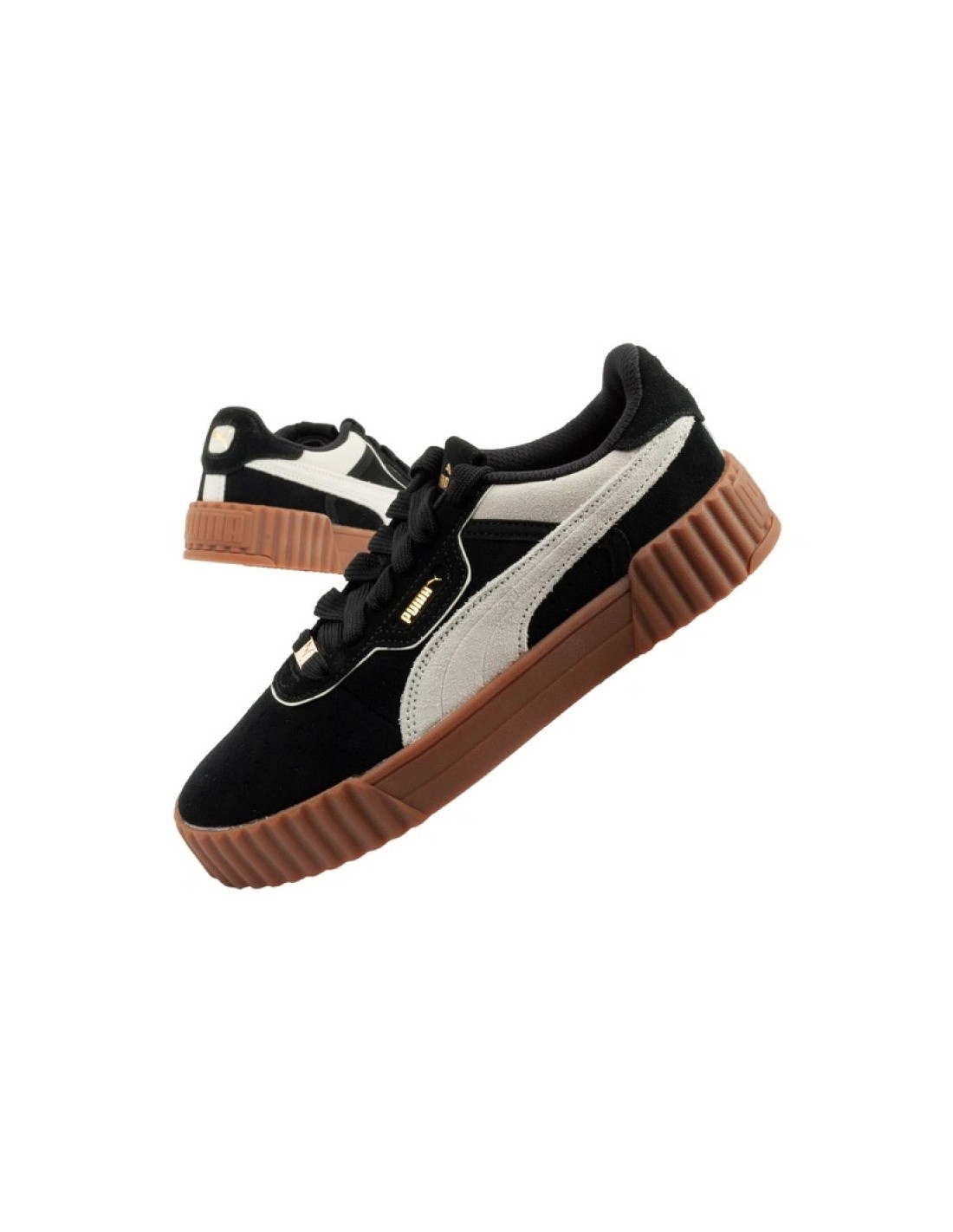 Puma women's sports shoes sneakers Carina 30 leather black fashionable