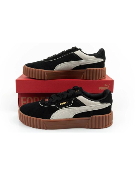 Puma women's sports shoes sneakers Carina 30 leather black fashionable