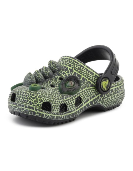 CROCS CLASSIC IAM SCARY DINO CLOG T KIDS BLACK 211372001