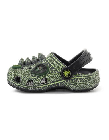 CROCS CLASSIC IAM SCARY DINO CLOG T KIDS BLACK 211372001