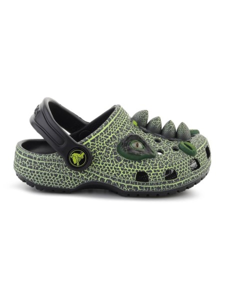 CROCS CLASSIC IAM SCARY DINO CLOG T KIDS BLACK 211372001