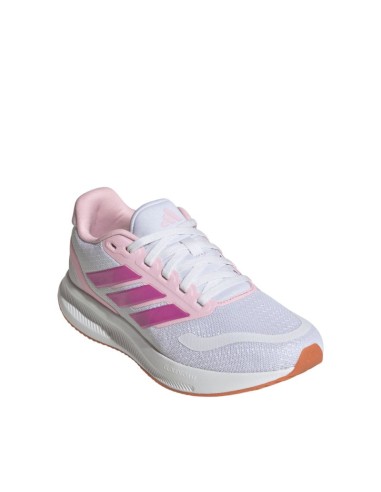 Adidas Runfalcon 5 kids' shoes white and pink JP9396