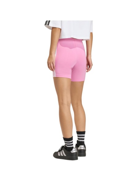 Women's adidas Essentials 3Stripes High Waisted Biker Shorts Pink KT1625