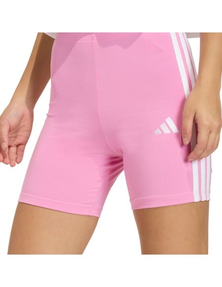 Women's adidas Essentials 3Stripes High Waisted Biker Shorts Pink KT1625