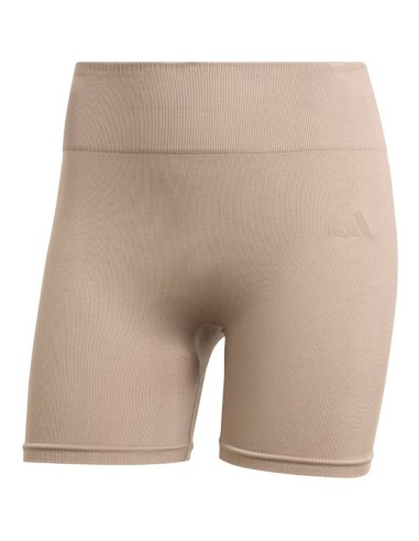 Women's adidas Workout Essentials 4 inch beige shorts JX3926