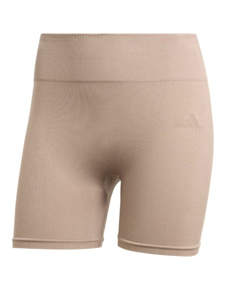 Women's adidas Workout Essentials 4 inch beige shorts JX3926