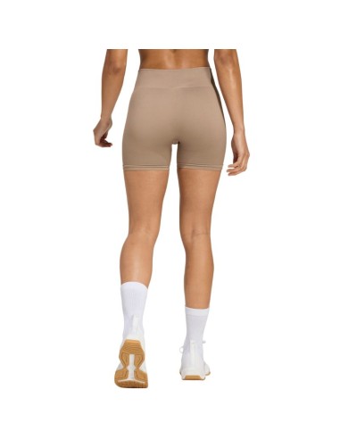 Women's adidas Workout Essentials 4 inch beige shorts JX3926