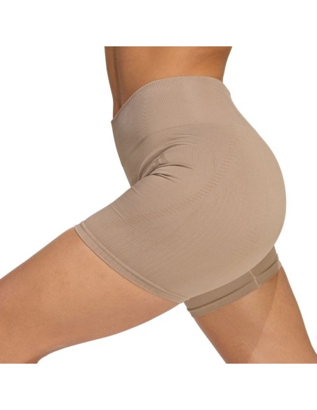 Women's adidas Workout Essentials 4 inch beige shorts JX3926