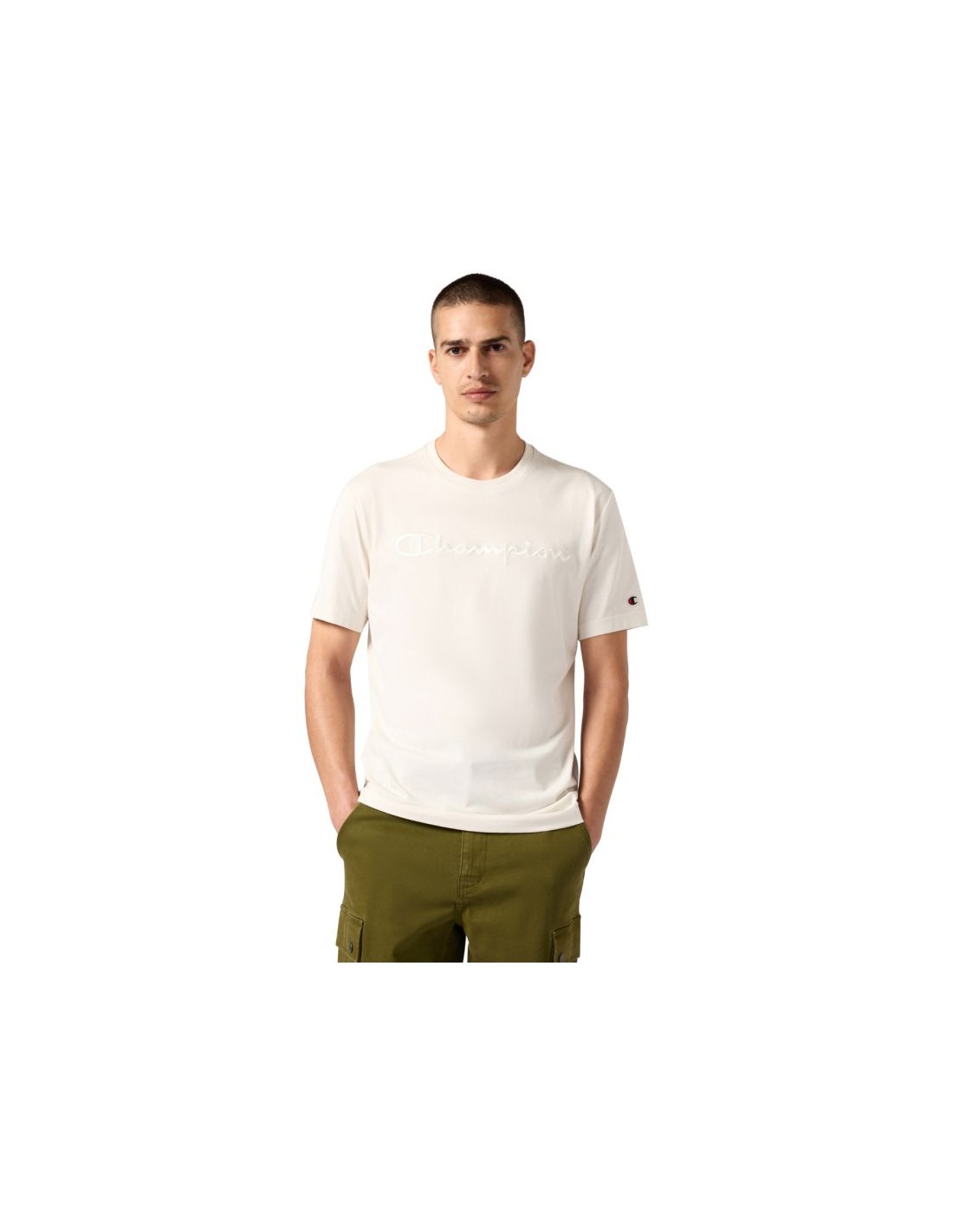 Men's Champion SS Tee Cream 220273 WW056