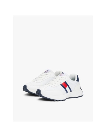 Tommy Hilfiger women's FLAG LOW CUT LACEUP SNEAKERS T3X9338771695X336X336 WHITEBLUE