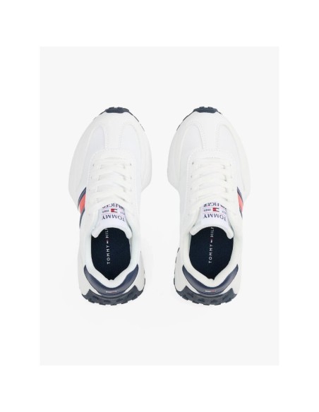Tommy Hilfiger women's FLAG LOW CUT LACEUP SNEAKERS T3X9338771695X336X336 WHITEBLUE
