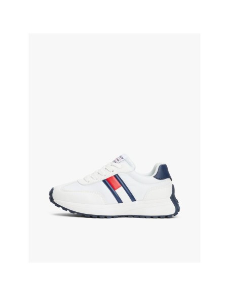 Tommy Hilfiger women's FLAG LOW CUT LACEUP SNEAKERS T3X9338771695X336X336 WHITEBLUE