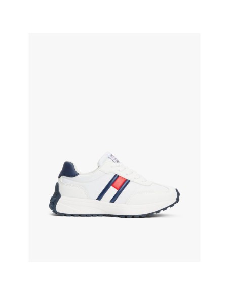 Tommy Hilfiger women's FLAG LOW CUT LACEUP SNEAKERS T3X9338771695X336X336 WHITEBLUE