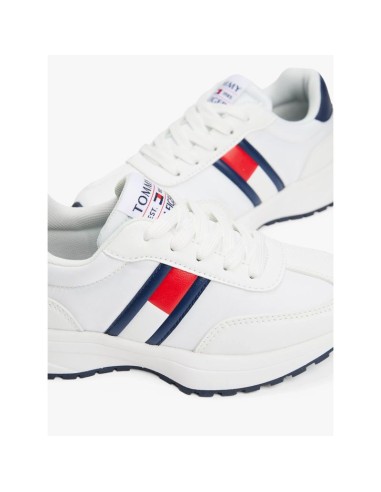 Tommy Hilfiger women's FLAG LOW CUT LACEUP SNEAKERS T3X9338771695X336X336 WHITEBLUE