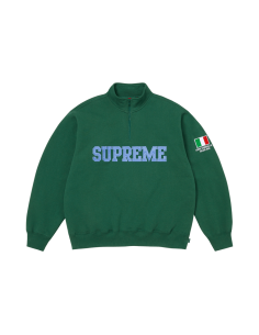 Supreme Shop Flag Half Zip Pullover 'Dark Green Milan' SS26SW65DARKGREENMILAN MBS