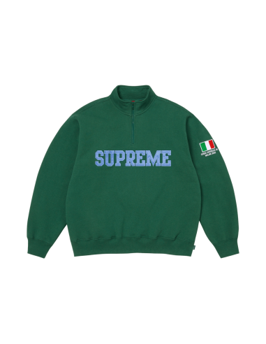 Supreme Shop Flag Half Zip Pullover 'Dark Green Milan' SS26SW65DARKGREENMILAN MBS