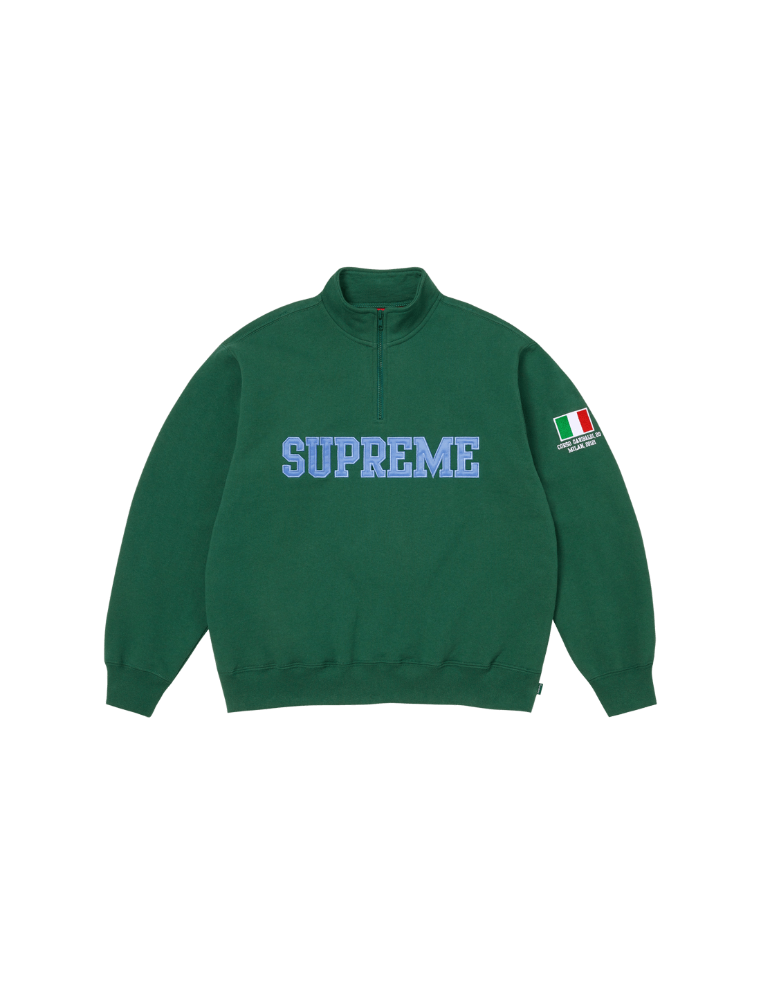 Supreme Supreme Shop Flag Half Zip Pullover 'Dark Green Milan' SS26SW65DARKGREENMILAN MBS