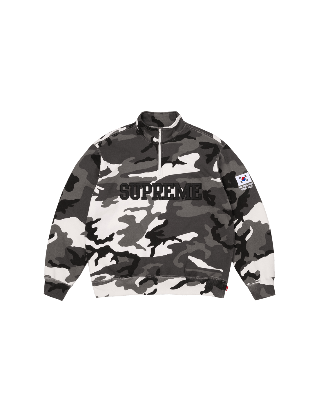 Supreme Supreme Shop Flag Half Zip Pullover 'Snow Camo Seoul' SS26SW65SNOWCAMOSEOUL MBS