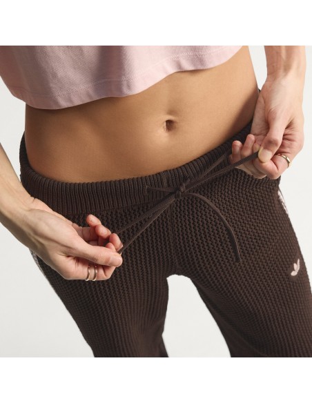 Adidas Knitted Crochet Firebird Track Pants Aurora Coffee KE0201 MBS