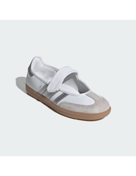 adidas Samba Jane White Silver Metallic Women's KJ3785 MBS