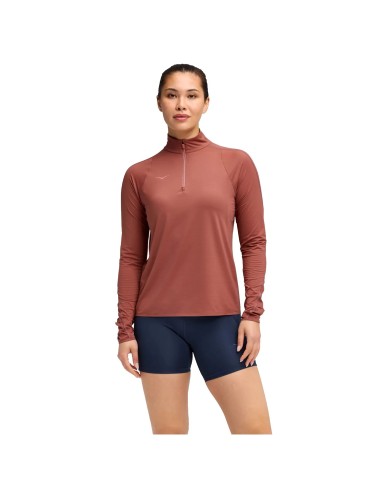Hoka W GlideTech Quarter Zip Longsleeve 1164155ROUG