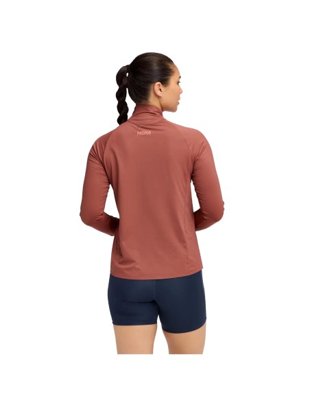 Hoka W GlideTech Quarter Zip Longsleeve 1164155ROUG