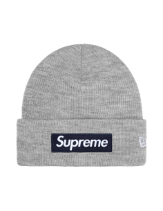 Supreme New Era Box Logo Beanie 'Heather Grey' FW25BN5HEATHERGREY MBS