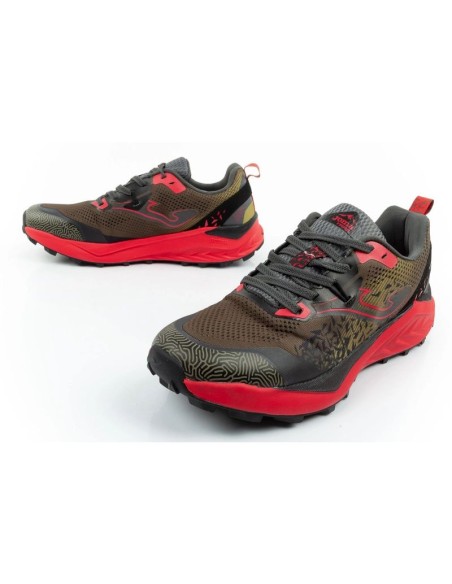 Joma Men's Tundra Trail Running Shoes OffRoad Cushioned Khaki Red