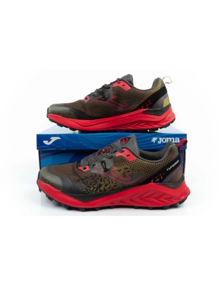 Joma Men's Tundra Trail Running Shoes OffRoad Cushioned Khaki Red